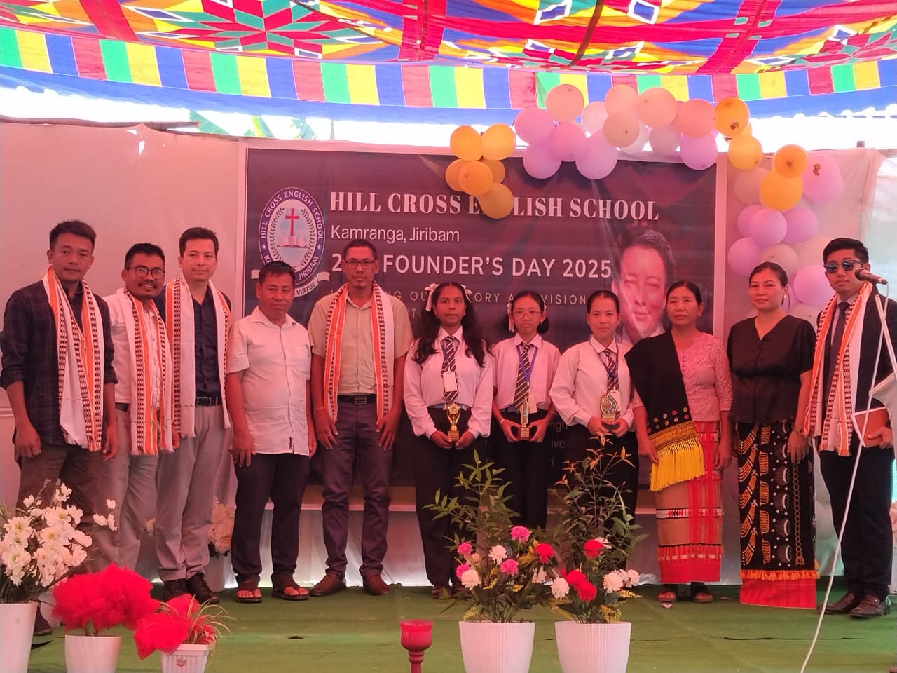 Dignitaries with Founder's award recipient